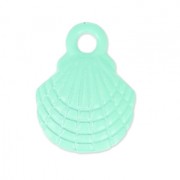 Dije teñida caracol  10x13 mm Green Turquoise x1|raw }}