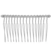 Peine pinza 62x35 mm - Plateado x1