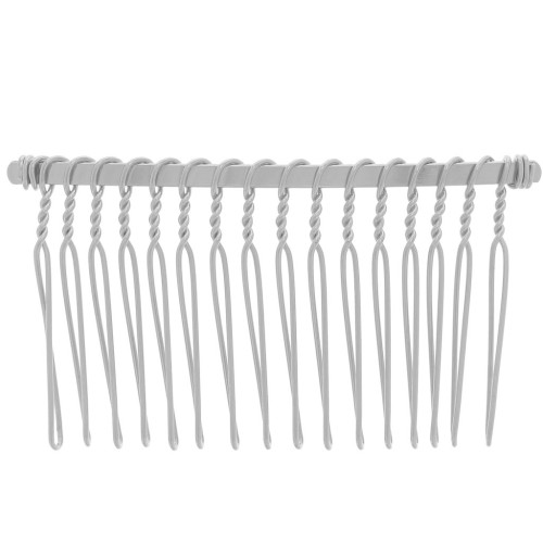 Peine pinza 62x35 mm - Plateado x1