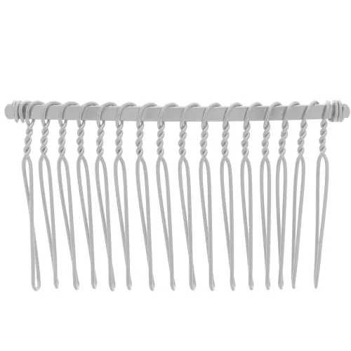 Peine pinza 62x35 mm - Plateado x1