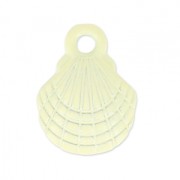 Dije teñida caracol 10x13 mm Jonquil x1
