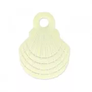 Dije teñida caracol 10x13 mm Jonquil x1