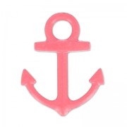 Dije teñida ancla 15x18 mm Framboise x1