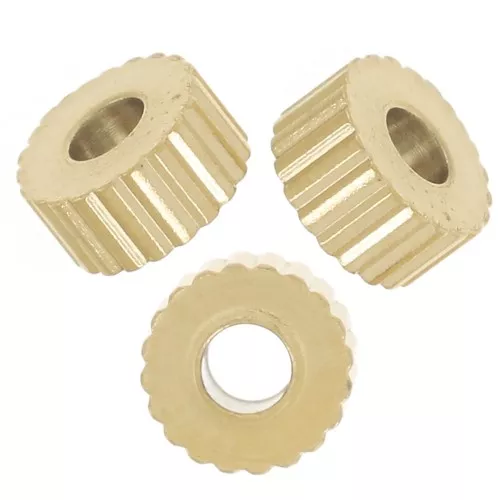 Cuentas arandala a rayas de 4 mm - Acero inoxidable 304L Dorado x6