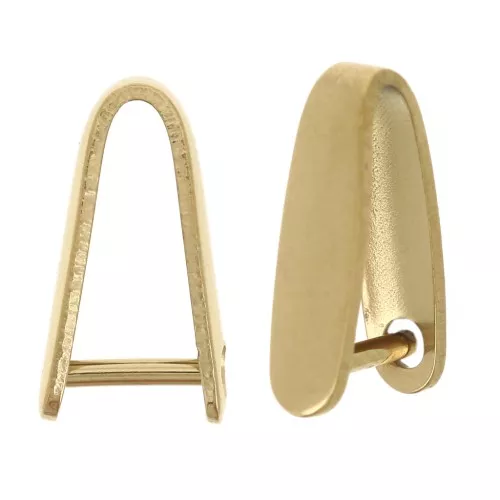 11x3 mm Colgante Clips - Acero inoxidable 304L Dorado x5