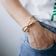 Pulsera brazalete 22x150 mm - Acero inoxidable 304L Dorado x1