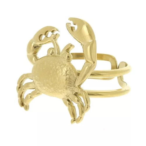 Anilla cangrejo ajustable 22 mm - Acero inoxidable 304L Dorado x1