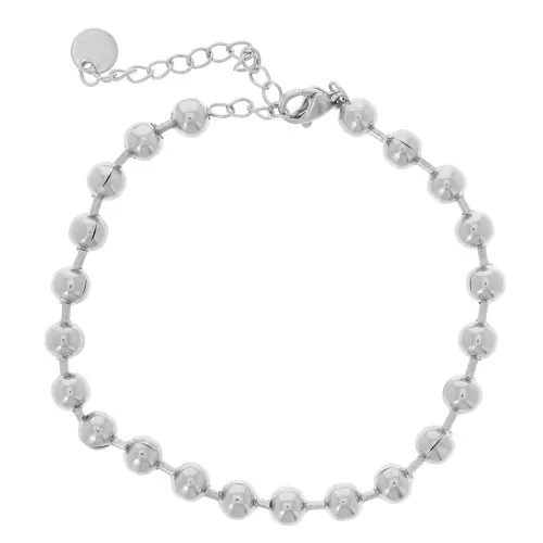 Pulsera Malla Bola 5mm - Acero Inoxidable 304L x21.5cm