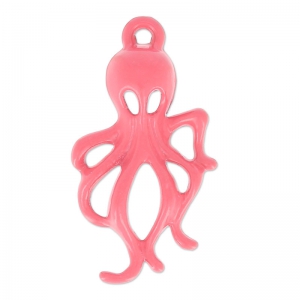 Dije pulpo tintado 30x17 mm Frambuesa x1