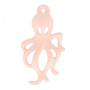Dije teñida pieuvre 30x17 mm Pink Coral x1