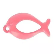 Dije teñida poisson 20x11 mm Framboise x1
