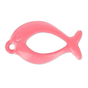 Dije teñida poisson 20x11 mm Framboise x1