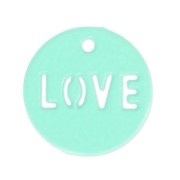 Cequí tintado love 14 mm Green Turquoise x1