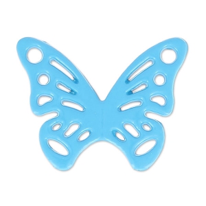 Separador mariposa tintado 2 agujeros 20x15 mm Azul x1