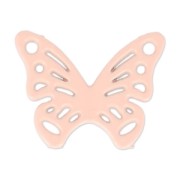 Separador mariposa tintado 2 agujeros 20x15 mm Pink Coral x1