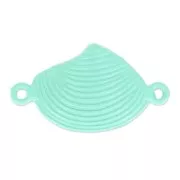 Separador concha tintado 2 anillas  25 mm Green Turquoise x1
