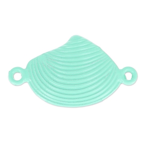 Separador concha tintado 2 anillas  25 mm Green Turquoise x1