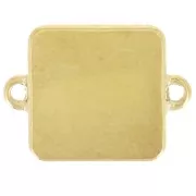 Entrepieza palmera cuadrada 16x12 mm resina epoxi - Acero inoxidable 304L Dorado - Blanco