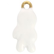 Dije astronauta 25x12 mm Resina epoxi Acero inoxidable 304L Dorado blanco x1