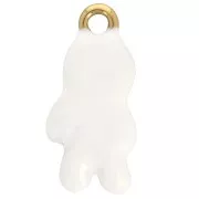 Dije astronauta 25x12 mm Resina epoxi Acero inoxidable 304L Dorado blanco x1