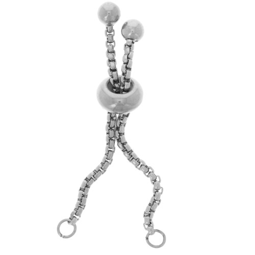 Cierre de cadena ajustable Venitienne 75mm - anillo cerrado - acero inoxidable 304L x1