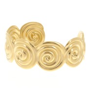 Pulsera brazalete ajustable 24x160 mm - Acero inoxidable 304L Dorado x1|raw }}