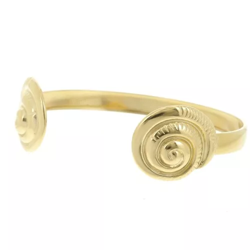 Pulsera brazalete de concha ajustable 20x160 mm - Acero inoxidable 304L Dorado x1