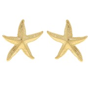 Estrella de mar 37x35 mm - Acero inoxidable 304L Dorado x2