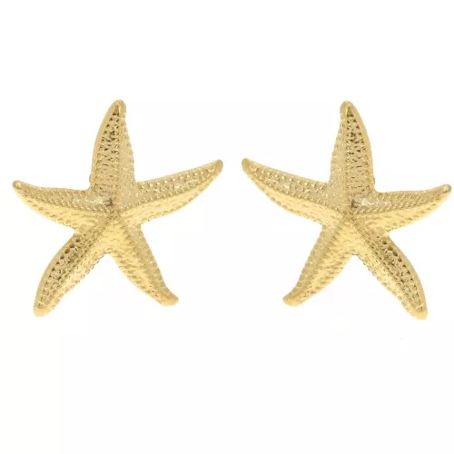 Estrella de mar 37x35 mm - Acero inoxidable 304L Dorado x2