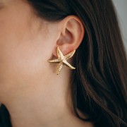 Estrella de mar 37x35 mm - Acero inoxidable 304L Dorado x2