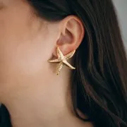 Estrella de mar 37x35 mm - Acero inoxidable 304L Dorado x2