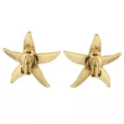 Estrella de mar 37x35 mm - Acero inoxidable 304L Dorado x2