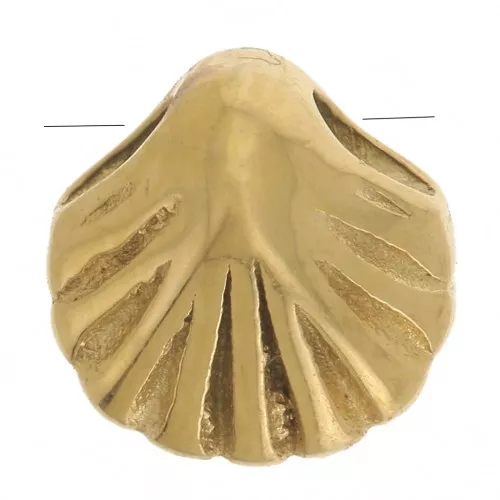Cuenta de concha de 7 mm - Acero inoxidable 304L Dorado x1