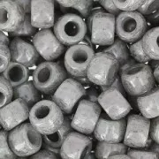 Cuentas de Rocalla Matubo 7/0 - 3,5 mm, gris opaco con aspecto cerámico, 10 g