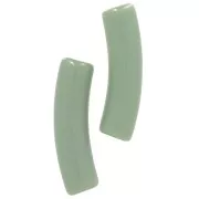 Perlas de tubo curvado de 19x5 mm en acrílico opaco - Caqui x10