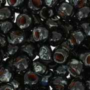 Cuentas de Rocalla Matubo 7/0 - 3,5 mm Jet Picasso x 10 g