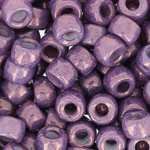 Cuentas de Rocalla Matubo 7/0 - 3,5 mm, opacas con brillo de amatista, 10 g