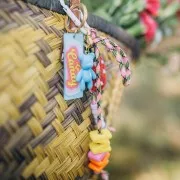 Colgante oso 38x23 mm en resina opaca - Azul claro x1