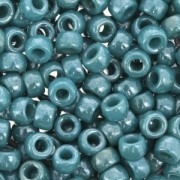 Cuentas de Rocalla Matubo 7/0 - 3,5 mm, azul oscuro opaco con brillo turquesa, 10 g