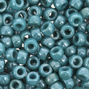 Cuentas de Rocalla Matubo 7/0 - 3,5 mm, azul oscuro opaco con brillo turquesa, 10 g