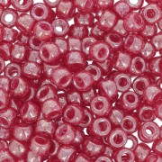 Cuentas de Rocalla Matubo 7/0 - 3,5 mm, brillo «Milky Red», 10 g