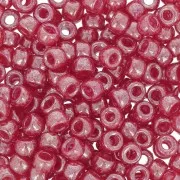 Cuentas de Rocalla Matubo 7/0 - 3,5 mm, brillo «Milky Red», 10 g