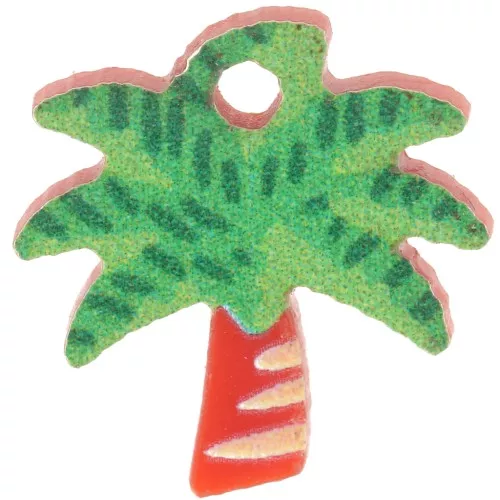 Dije de palmera de plexiglás de 13 mm - Verde - Marrón x1