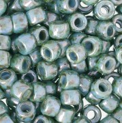 Cuentas de Rocalla Matubo 7/0 - 3,5 mm verde/azul veteado x 10 g