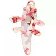 Colgante carpa koi para montar 64x31 mm en plexiglás - Rojo - Negro x1