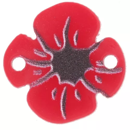 Amapola 16 mm Entrepieza de plexiglás - Rojo x1
