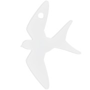 Colgante Golondrina de plexiglás 30x19 mm - Blanco x1|raw }}