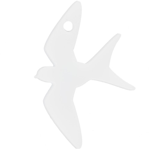 Colgante Golondrina de plexiglás 30x19 mm - Blanco x1