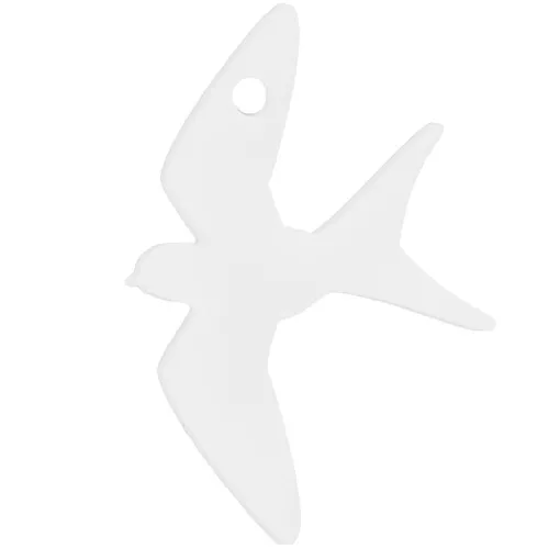 Colgante Golondrina de plexiglás 30x19 mm - Blanco x1