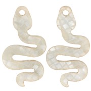 Colgante serpiente plexiglás 29,5x16 mm - Efecto mosaico - Brillo gris x1